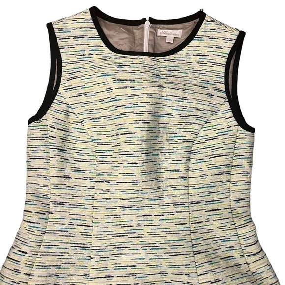 Nwts Shoshanna Charlie Jacquard Dress in Neon Yellow Sleeveless Knee Length - Picture 6 of 16